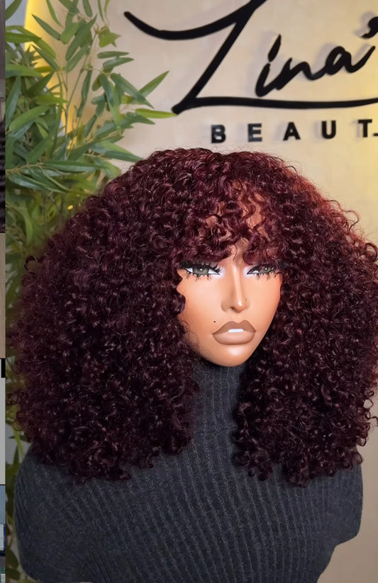 PIXIE CURLS FRINGE WINE